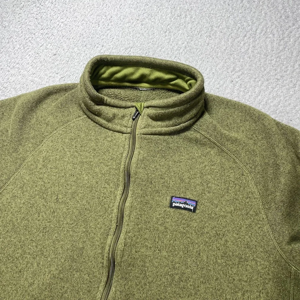 Patagonia Jacket Mens Large Green Better Sweater Fleece Full Zip Hiking Outdoor